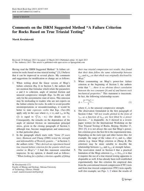 isrm suggested methods for triaxial compression testing|ISRM Suggested Method: Determining Deformation and Failure .